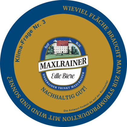 Klima-Bierdeckel Frage Nr 3 - Wieviel Fläche braucht man zur Stromproduktion mit Wind und Sonne?